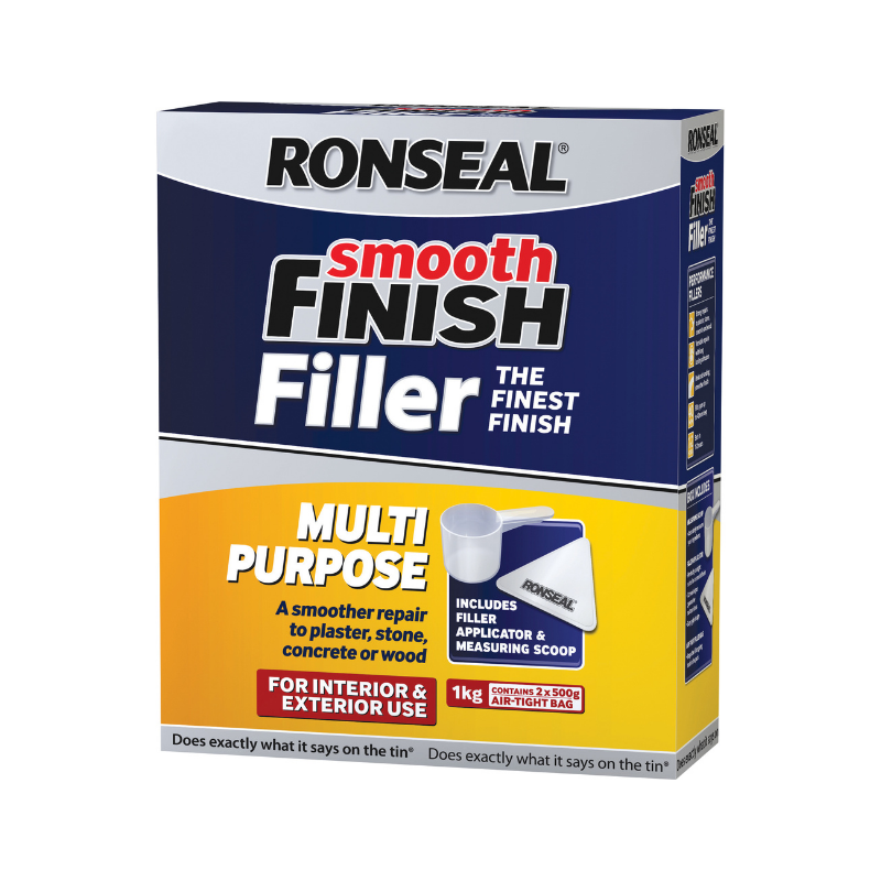 Ronseal Smooth Finish Filler Multi Purpose Powder 1kg Mahoneys